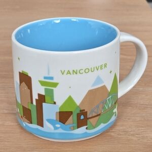 Starbucks White and Blue Cityscape Mug